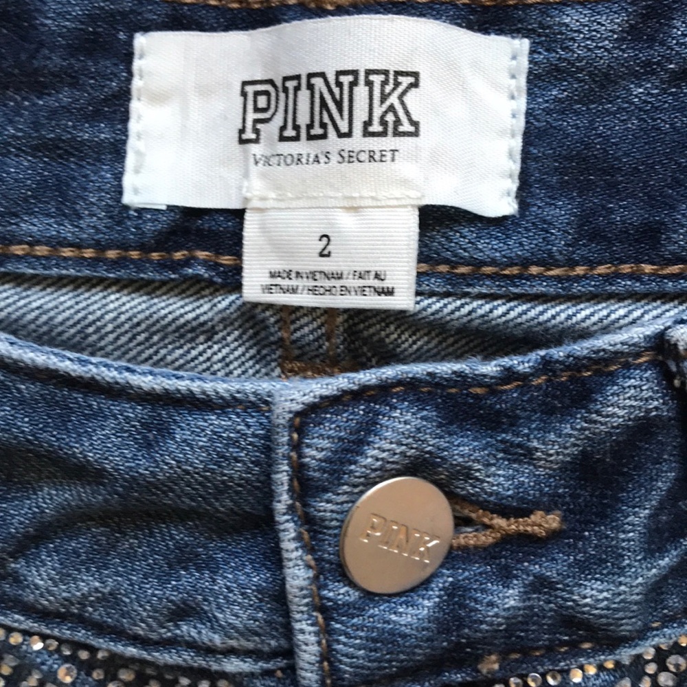 Victoria Secret PINK Sequined Cheeky jean cutoffs - Picture 4 of 8